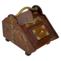 Dr. C. Dresser, Benham & Froud, a Gothic Revival Coal Box with Floral Metal Work - Thumbnail 9