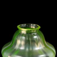 Arts & Crafts c.1900 Mushroom Form Vaseline Glass Shade with Uranium Glow - Thumbnail 7