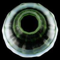 Arts & Crafts c.1900 Mushroom Form Vaseline Glass Shade with Uranium Glow - Thumbnail 9