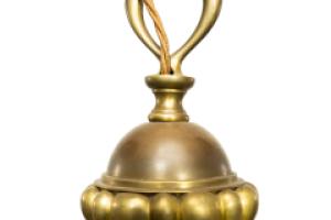 GEC, Arts & Crafts Brass Three-Branch Ceiling Light, Rewired in Period Style - Thumbnail 13