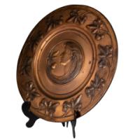 WMF, Pair of Brass Wall Plaques with Embossed Portraits - Thumbnail 7