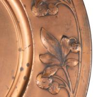 WMF Art Nouveau Brass Wall Plaques, Embossed Lady & Gentleman, c1910 Germany - Thumbnail 13