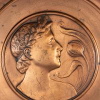 WMF Art Nouveau Brass Wall Plaques, Embossed Lady & Gentleman, c1910 Germany - Thumbnail 16