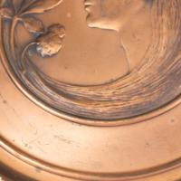 WMF Art Nouveau Brass Wall Plaques, Embossed Lady & Gentleman, c1910 Germany - Thumbnail 18
