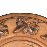 WMF Art Nouveau Brass Wall Plaques, Embossed Lady & Gentleman, c1910 Germany - Thumbnail 21