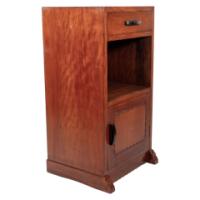 Romney Green, Style of. An Arts & Crafts Cotswold School Walnut Bedside Cabinet - Thumbnail 4