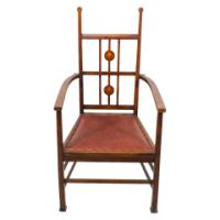 Liberty & Co. Attributed, an Arts & Crafts Mahogany Armchair - Thumbnail 9