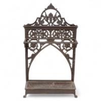 Dr. C. Dresser Aesthetic Movement Cast Iron Stick Stand Made by Coalbrookdale - Thumbnail 1
