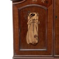 W. J. Neatby Attributed, English Art Nouveau Music Cabinet with Musicians to the Doors - Thumbnail 15