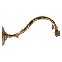 Single Arts & Crafts brass wall light with stylised leaf detail, c.1905 - Thumbnail 3