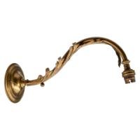 Single Arts & Crafts brass wall light with stylised leaf detail, c.1905 - Thumbnail 4
