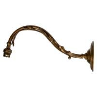 Single Arts & Crafts brass wall light with stylised leaf detail, c.1905 - Thumbnail 8