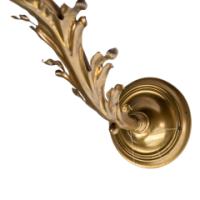 A Single Arts & Crafts Brass Wall Light with Stylized Leaf Detail - Thumbnail 12