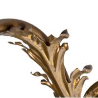 A Single Arts & Crafts Brass Wall Light with Stylized Leaf Detail - Thumbnail 13