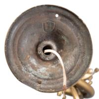 Single Arts & Crafts brass wall light with stylised leaf detail, c.1905 - Thumbnail 16