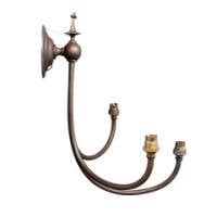 A Pair of Three Branch Brass Wall Lights - Thumbnail 13