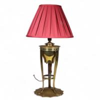 Arthur Dixon for the Birmingham Guild of Handicraft. Rare Arts & Crafts Brass Table Lamp - Thumbnail 1