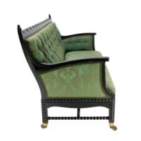 Philip Webb for Morris & Co., Aesthetic Movement Ebonised Bobbin Turned Settee - Thumbnail 3