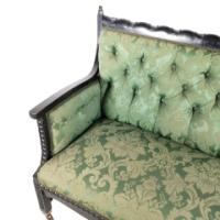 Philip Webb for Morris & Co., Aesthetic Movement Ebonised Bobbin Turned Settee - Thumbnail 8
