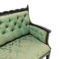 Philip Webb for Morris & Co., Aesthetic Movement Ebonised Bobbin Turned Settee - Thumbnail 11