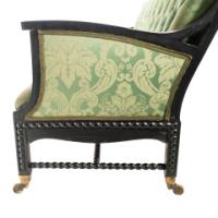 Philip Webb for Morris & Co., Aesthetic Movement Ebonised Bobbin Turned Settee - Thumbnail 14