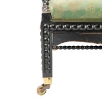 Philip Webb for Morris & Co., Aesthetic Movement Ebonised Bobbin Turned Settee - Thumbnail 16