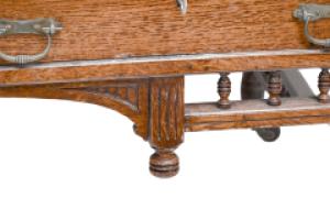 Alfred Waterhouse, Style of. A Gothic Revival Oak Partners Desk with Two Drawers Each Side - Thumbnail 13