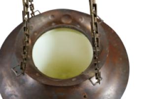 Birmingham Guild of Handicraft. Rare Arts & Crafts Circular & Copper Light - Thumbnail 8