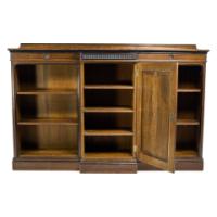 Lambs of Manchester (stamped). A Fine Aesthetic Movement Breakfront Bookcase - Thumbnail 3