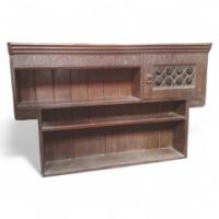 Liberty & Co., Arts & Crafts Oak Overmantel or Hanging Bookshelf - Thumbnail 1