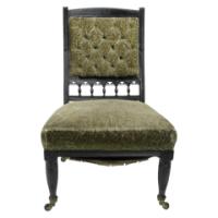 Bruce Talbert for Gillow & Co., Aesthetic Movement Ebonized Nursing Chair - Thumbnail 3