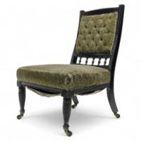 Bruce Talbert for Gillow & Co., Aesthetic Movement Ebonised Nursing Chair
