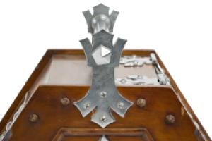 Dr. C. Dresser Attributed, Aesthetic Movement Walnut Coal Scuttle with Stylized Mounts - Thumbnail 22