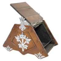 Dr. C. Dresser Attributed, Aesthetic Movement Walnut Coal Scuttle with Stylized Mounts - Thumbnail 7