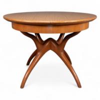 116_midcentury-teak-extending-dining-table-with-organic-style-cross-frame-legs