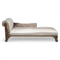 Leonard William Collmann, Exhibition Quality Gothic Revival Oak Chaise Lounge