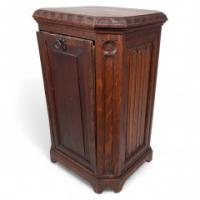 A. W. N Pugin, Style of. A Gothic Revival Oak Coal Purdonium with Linenfold Carving