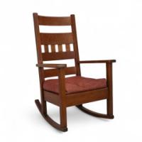 Stickley Brothers, Style of. An American Arts & Crafts Oak Rocking Chair - Thumbnail 1