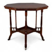 Gregory & Co. Aesthetic Movement walnut centre or side table - Thumbnail 1