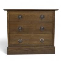 Liberty & Co. Attri, Arts & Crafts Oak Chest of Drawers of Small Proportions - Thumbnail 1