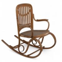Gustav Siegel Attributed, Made by Thonet, a Bentwood & Cane Rocking Chair