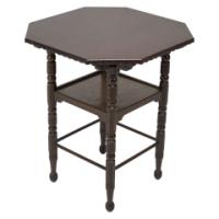 James Plucknett Attributed, probably for Collier & Plucknett. A Fine Aesthetic Movement Walnut Two-tier Side Table