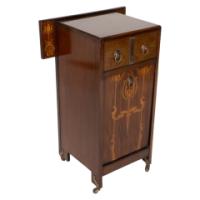 Liberty & Co. Attributed, an Arts & Crafts Coal Purdonium with Inlaid Floral Details