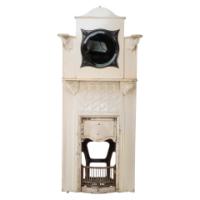 C. R. Ashbee Attributed, an Arts & Craft Cast Iron Fireplace with Eight Kissing Doves