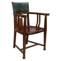E. A. Taylor Attributed, an Arts & Crafts Oak Tub Chair with a Pierced Heart