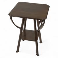 Liberty & Co., Arts & Crafts Mahogany Side Table with Pierced Heart Details