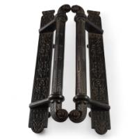 Dr. C. Dresser for Kenrick & Sons, Pair of Aesthetic Movement Cast Iron Handles