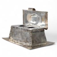 Arthur J. Seward, Arts & Crafts Hammered Electro-Plated Double Inkstand