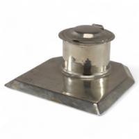 Jesson Birkett & Co., Silver Plated Inkwell with Monogram