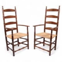 773_ernest-gimson-a-pair-of-yew-wood-ladder-back-and-bobbin-turned-armchairs